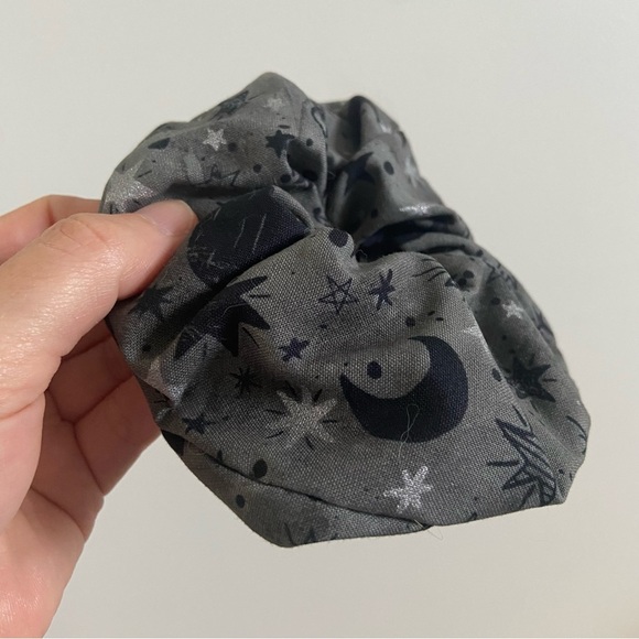 Handmade Grey Celestial Scrunchie - Picture 3 of 4